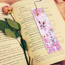 DIY Flower Special Shaped Diamond Painting Students Leather Tassel Bookmark