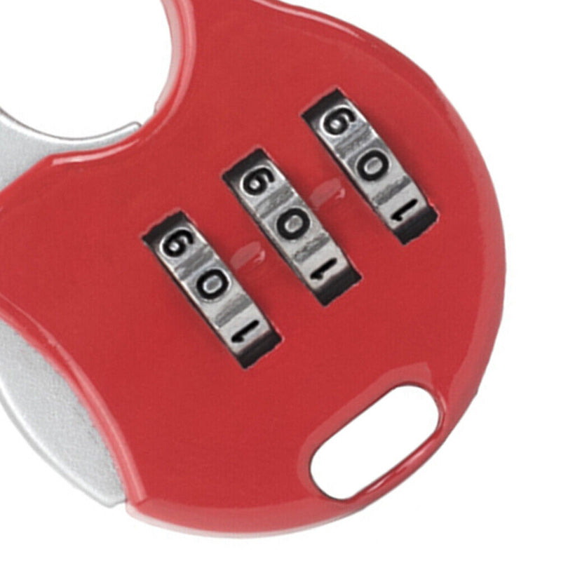3 Digit Code Combination Password Lock Schoolbag Anti-theft Lock (Red) Newly