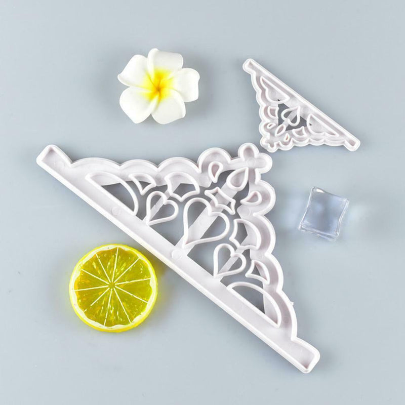 2Pcs Crown Plastic Fondant Cutter Cake Mold Cupcake Tools Decorating E4F4