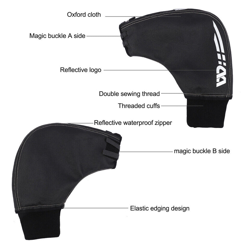 WEST BIKING Bike Warm Handlebar Muffs Thermal Fleece Handle Grip Cover Gloves