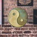 Round Yin and Yang Metal Plate Tin Sign Poster Wall Iron Painting Accessories