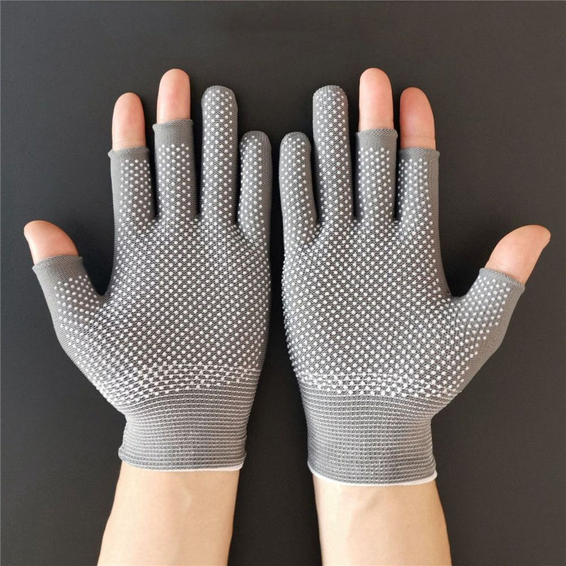Driving Mittens Sun Protection Anti-Slip Fishing Gloves Open/Half Fingers