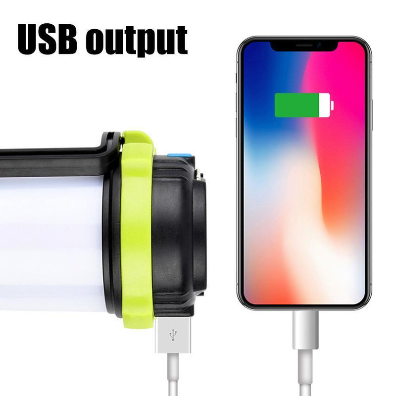 LED Camping Light 3600mAh Power Bank Flashlight IP44 Searchlight Emergency Torch