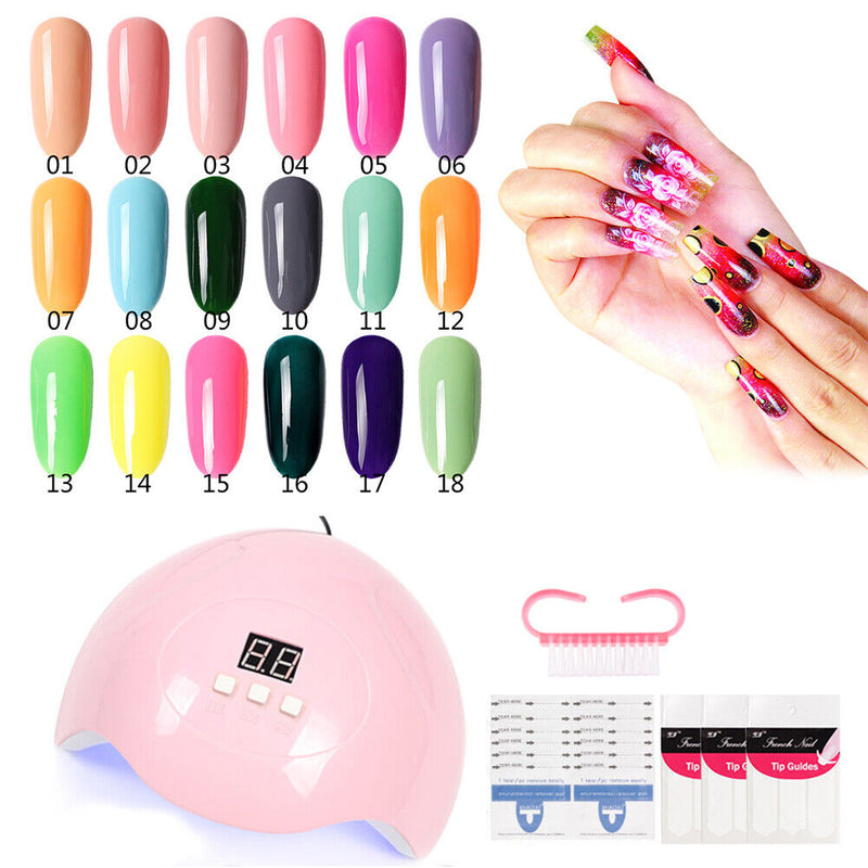 Practical Pro Salon Gel Nail Kits with UV LED Lamp Nail Dryer Art Machine T