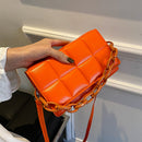 Women PU Leather Crossbody Bag Female Solid Color Small Designer Clutch Bag