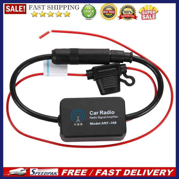 FM 88-108MHz Car Antenna Signal Amp Booster Radio Amplifier