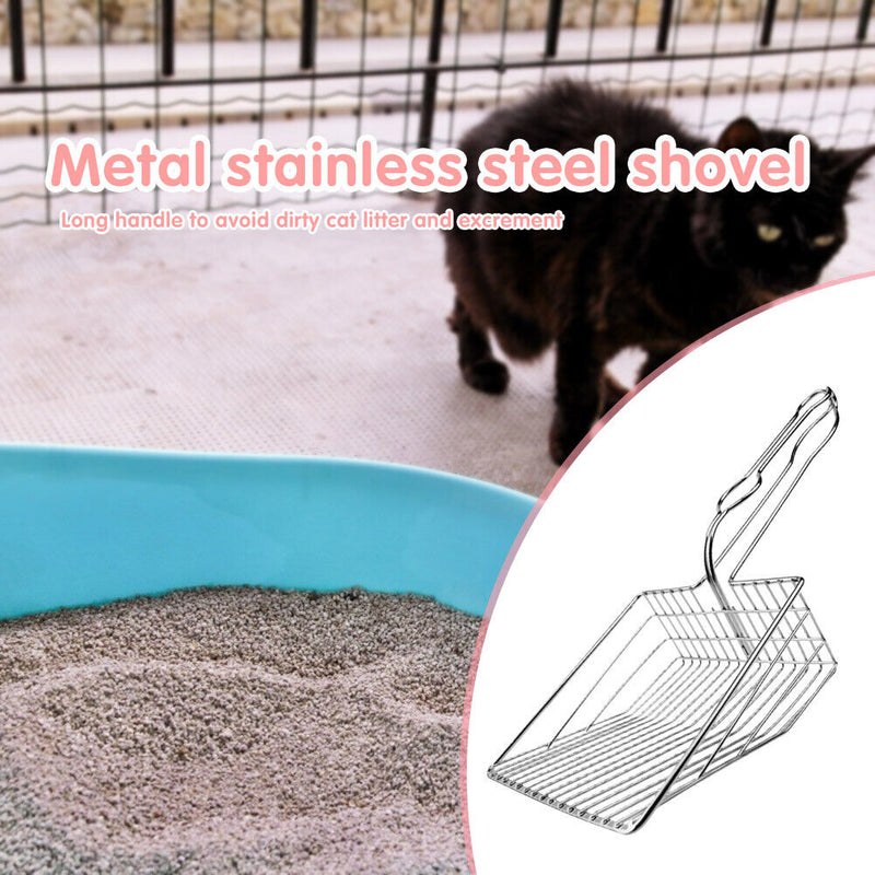 Stainless Steel Pet Dog Cat Cleaning Tools Puppy Kitten Litter Scoop Poop Sho