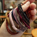 Gift Hair Accessories Concise Girl Hair Tie Rope Hair Ring High Elastic 4 in 1