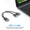 15 Pin VGA Male to 2 Female Y Splitter Cable Monitor Adapter for PC TV