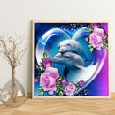Full Embroidery Dolphin Animal Stamped 11CT Needlework DIY Cross Stitch Gift Kit