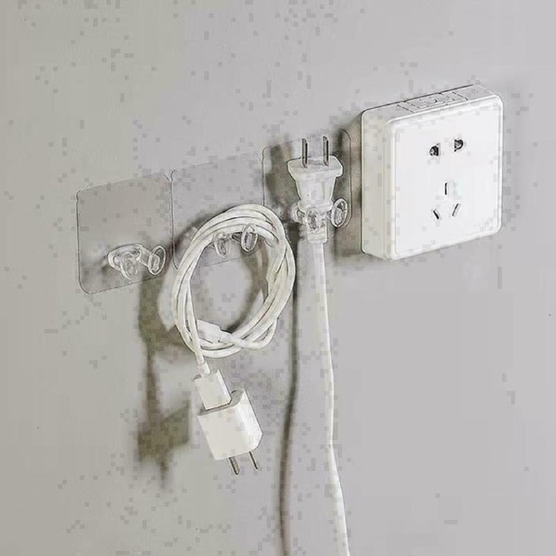 Wall Adhesive Home Bathroom Wall Storage Hook Power Plu Socket HolderA2X7 P4V2