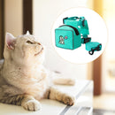 Pet Cat Dog Backpack Printed Chest Strap Harness Traction Rope (Green L) Newly
