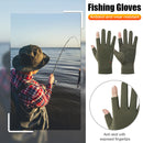 1 Pair Fishing Gloves Anti-slip 2 Fingers Cut Ice Silk Summer Fishing Prote