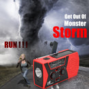 Portable Emergency Radio Solar Weather Radios with Hand Crank (US Red) Newly