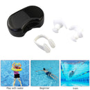 Soft Silicone Swimming Earplugs Nose Clip Set Soundproof Ear Plugs (White) Newly
