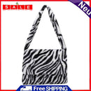 Female Fluffy Hit Color Shoulder Bag Autumn Winter Casual Flap Mini Handbag