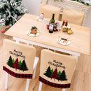 Christmas Dining Room Chair Back Cover Ornament Xmas Theme Party Indoor Decor`