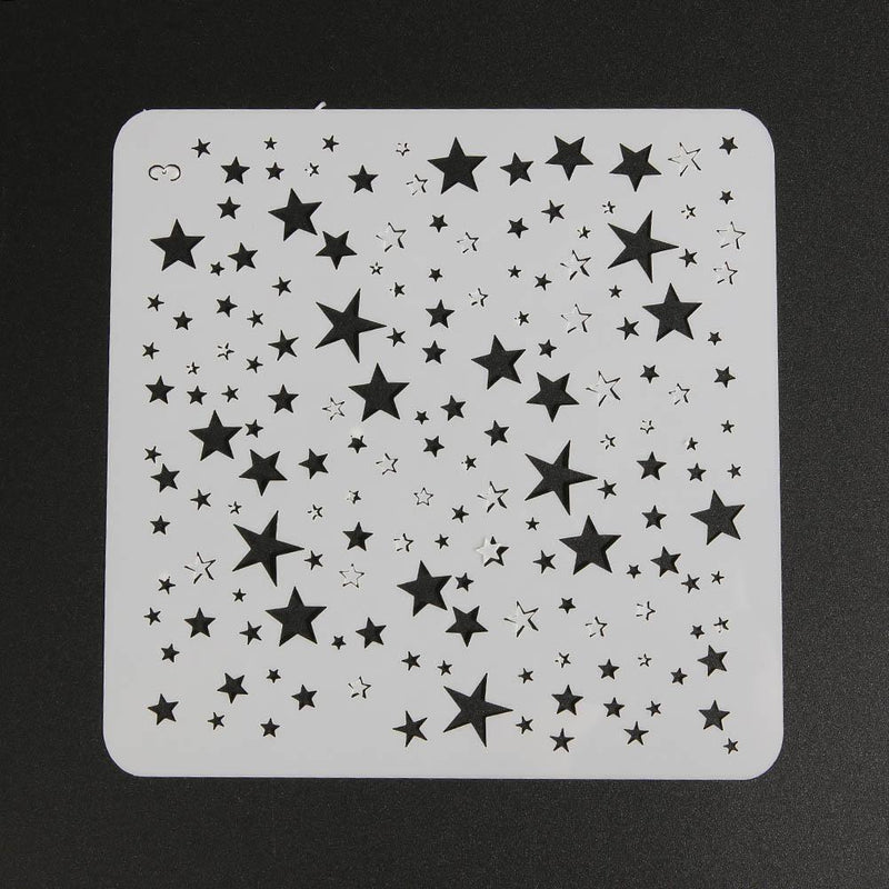 Star Theme Hollow Lace Ruler Embossing Template DIY Photo Album Draw Tool Newly