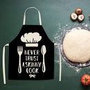 Kitchen Utensil Print Linen Apron Waterproof Home Cooking Bibs (82x68cm)