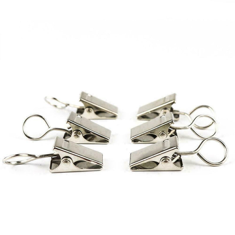1Pcs Iron Curtain Clips Metal Hanging Hooks For Shower Curtains Sale Hot V4A7