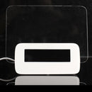 Blue LED Fluorescent Digital Alarm Clock Message Board USB 4 Port Hub