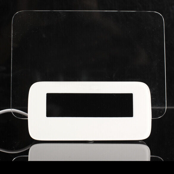 Blue LED Fluorescent Digital Alarm Clock Message Board USB 4 Port Hub