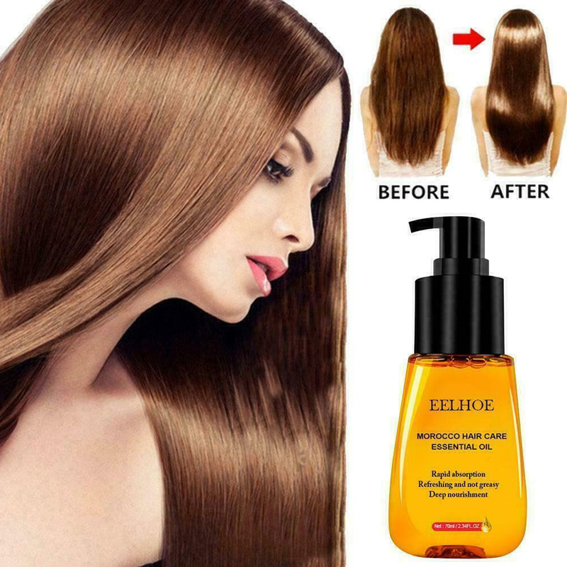 70ml Moroccan Pure Argan Oil Hair Essential Oil For Frizzy Care Hair Dry U4T4