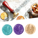 Wood Handle Paint Seal Retro Plant Pattern DIY Wax Seal Stamp Decor (C170) Newly