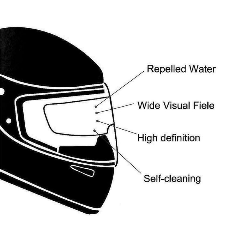 Motorcycle Helmet Waterproof Rainproof Anti-Fog Lens Clear Visor Film B1Y8 B6S2