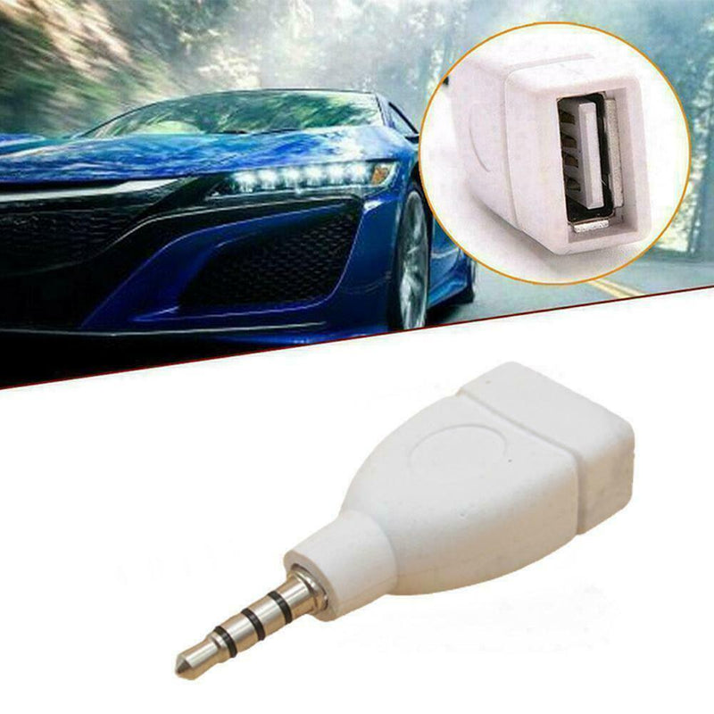 3.5mm Male Aux Audio Plug Jack To USB 2.0 Female Converter SH Adapter HOT Y8T9