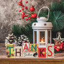 Decor Thanksgiving Decoration Christmas Theme Double-sided Festive Wooden Sign