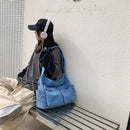 Japanese Shoulder Bags Retro Denim Messenger Large Capacity Crossbody Handbags