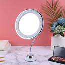 Desktop Suction Cup Mirror 5X 10X Magnifying Make Up LED Fogless Mirror