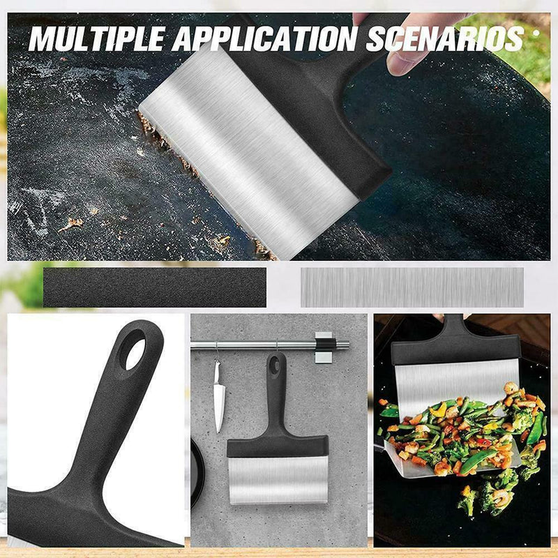Spatula Cleaning Barbecue Grill Barbecue Net BBQ Cleaning Tool Teppanyaki I5E1