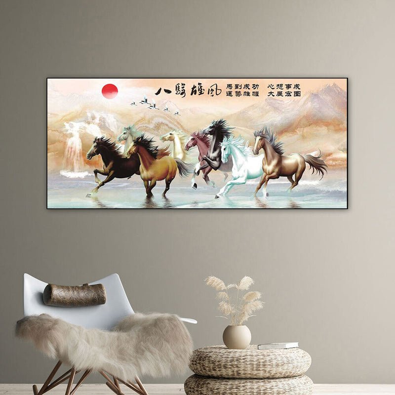 11CT Full Cross Stitch Horse to Success DIY Printed Wall Art Crafts Home Decor