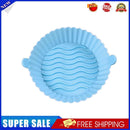 Silicone Air Fryer Liner Non-Stick Fryer Basket Steamers Oil Mat (Blue)