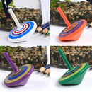 Wood Gyro Kids Toys Relief Stress Desktop Spinning Top Toys Gifts (Circle) Newly