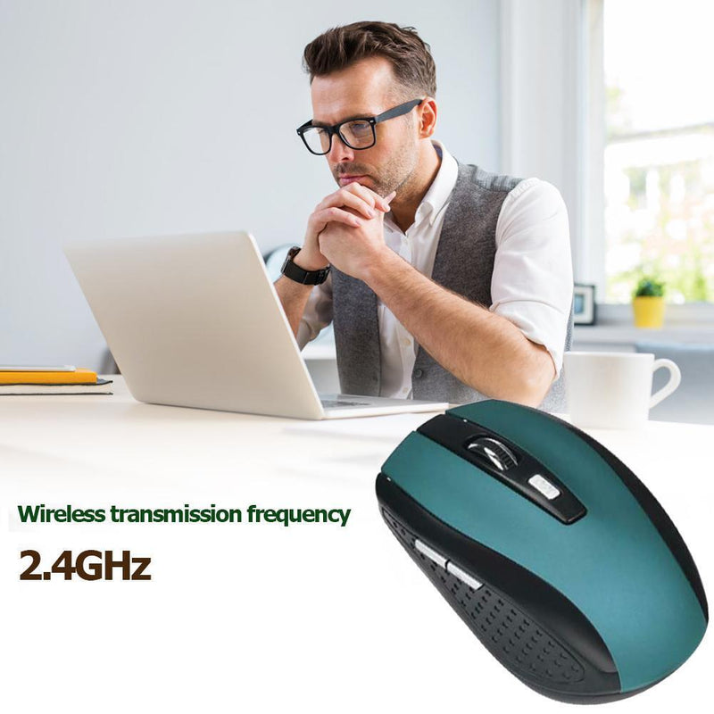 6 Keys 2.4G Wireless USB Receiver 2000DPI Optical Mouse for Laptop Notebook PC