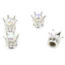 4pcs Universal Crown-Shaped Car Tyre Valve Caps Dust-Proof Tire Valve Covers