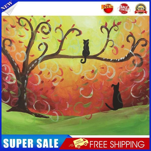 5D DIY Full Drill Diamond Painting Cartoon Cats Cross Stitch Embroidery Kit
