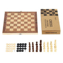 3 in 1 Chess Checkers Backgammon Set, Wooden Chess Pieces Board Game (1)
