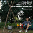 Picnic Pot Grill Hanging Pot Stand Outdoor Tripod Hanging Rack Cooking Supply