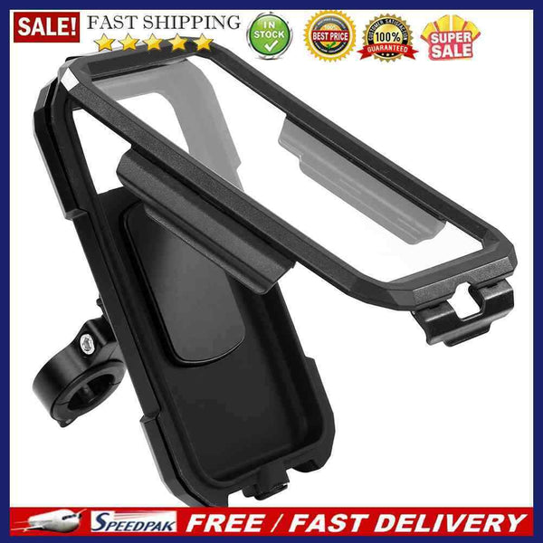 M18L Waterproof Motorcycle Bike Handlebar Rear View Mirror Phone Holder Case