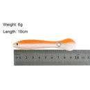 5pcs 10cm 6g Bionic Loach Fishing Artificial Crankbait Soft Baits (Orange) Newly