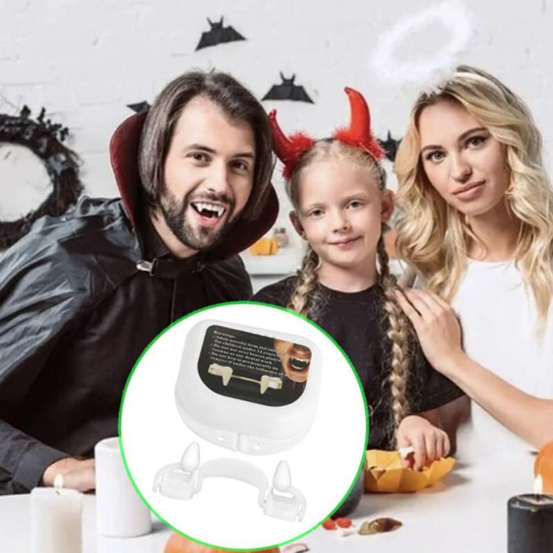 Zombie Teeth Retractable Dentures Tooth Vampire Fangs Halloween Vampire Teeth