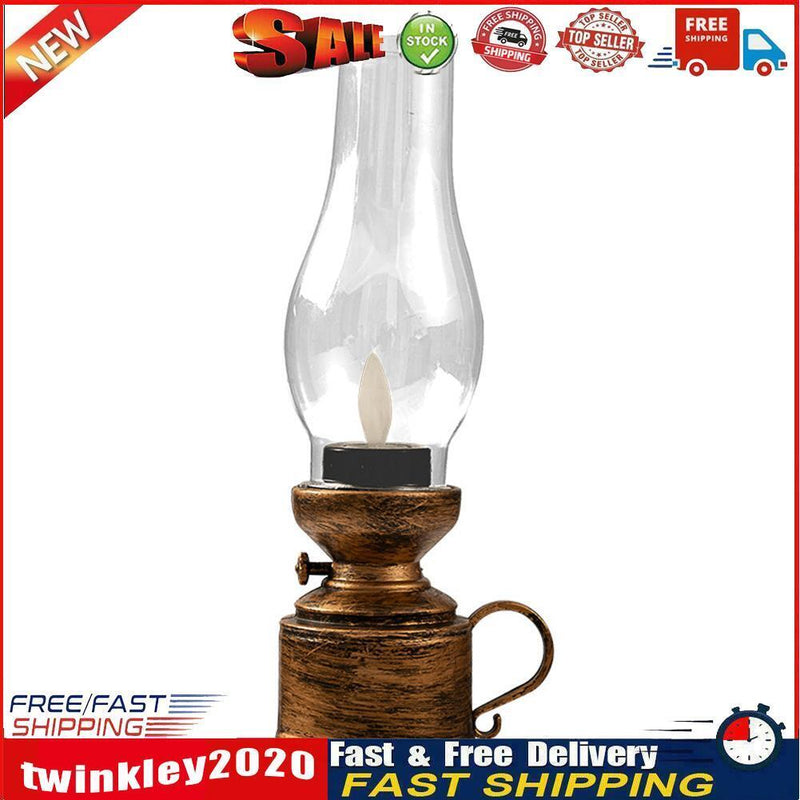 Retro LED Flameless Candle Lights Electronic Tealights Ornament (Bronze) Newly