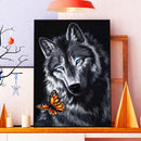 5D Drawing Kit DIY Wolf Butterfly Full Square Drill Diamond Painting Ornament