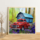 Handmade Red Car 5D DIY Full Round Drill Drawing Kit Diamond Painting Ornaments