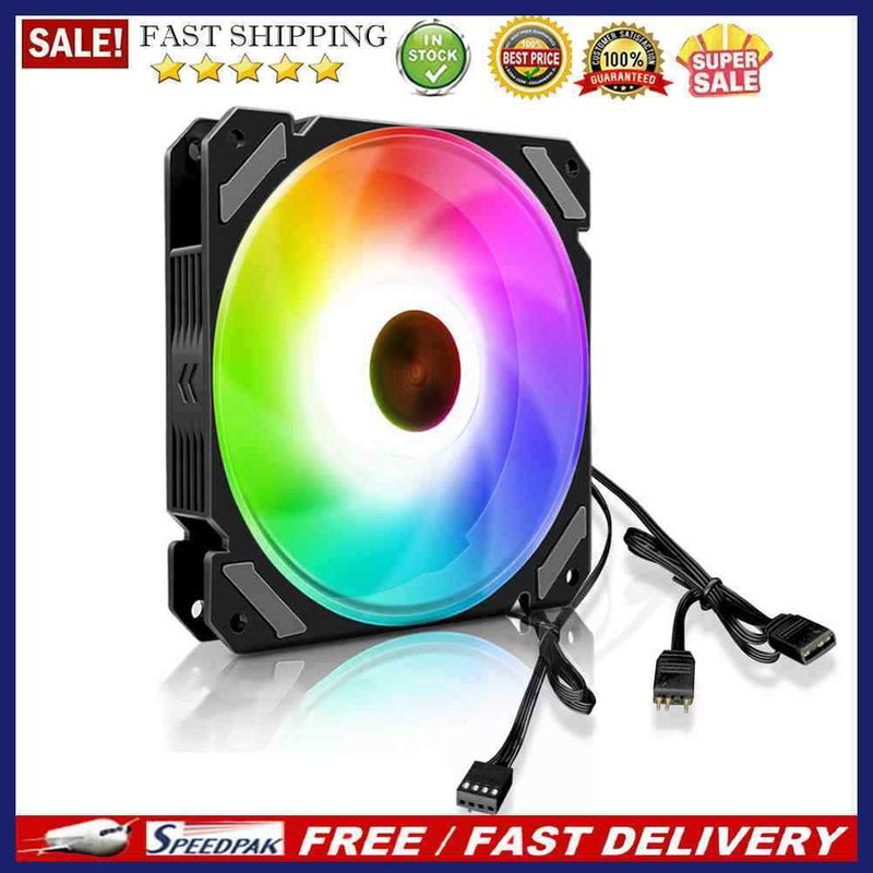 COOLMOON ARGB Cooling Fan Temperature Control 5V Computer Cooler RGB Case Fan