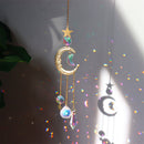 #A Wind Chime Crystal Light Catcher Moon Prism Metal Frame Ball Ornament Gifts